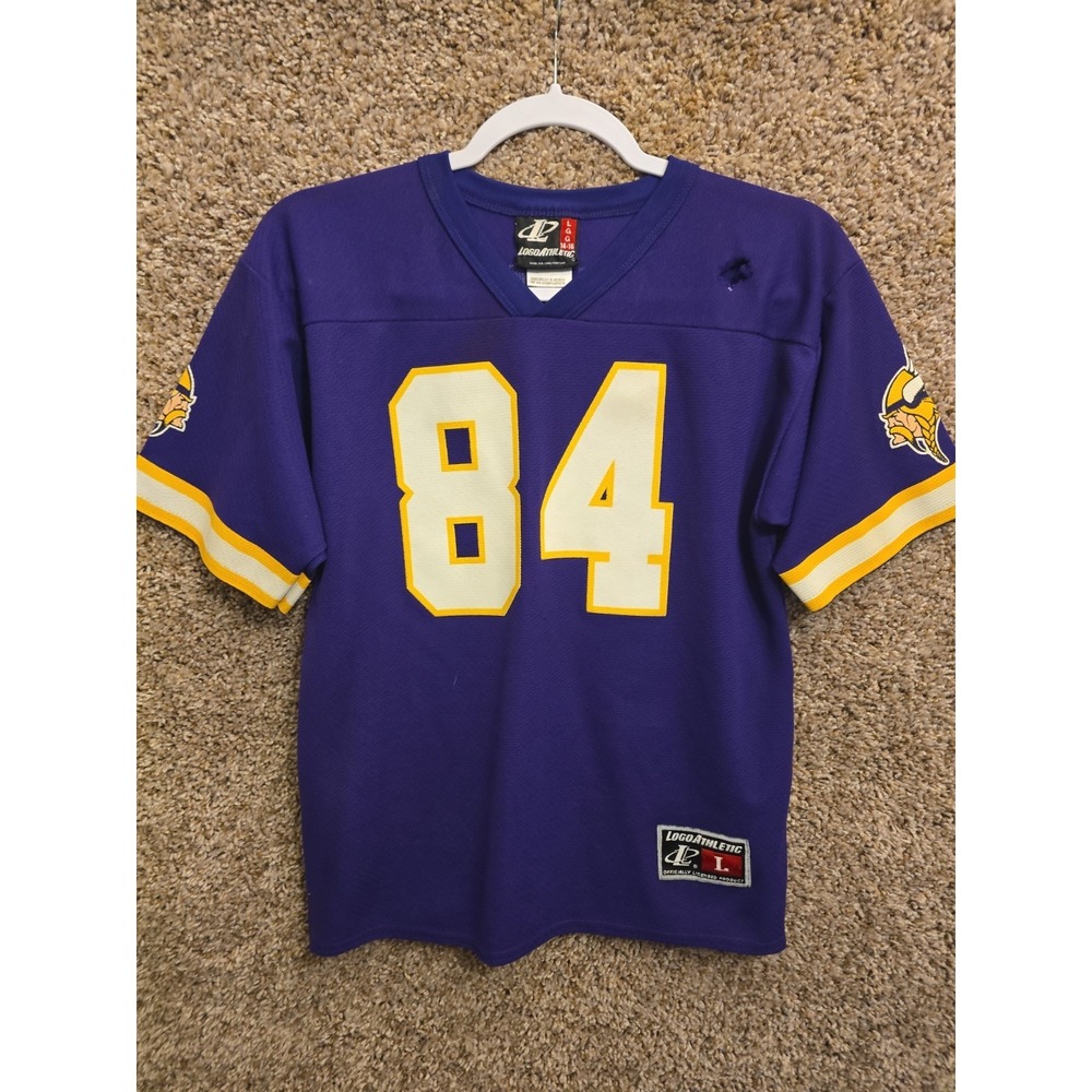 Vintage Randy Moss Minnesota Vikings Jersey Youth Large NFL Purple Logo Athletic